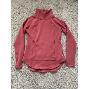 Title Nine Most Wanted Pullover Turtleneck Sweatshirt Rust Orange size XS